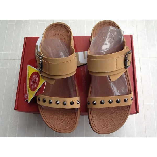 New Fitflop Sandals Khaki Rivets Outlet For Women
