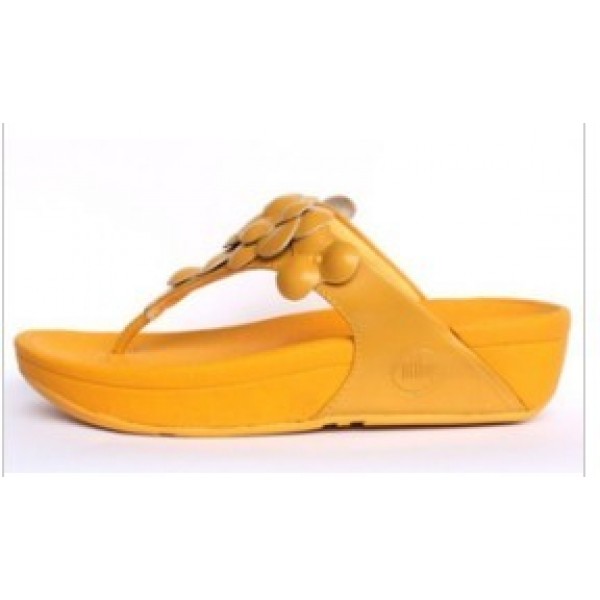 Fitflop Fleur Yellow Sandals For Women