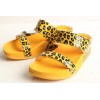 Fitflop Walkstar Slide Yellow Leopard Gul For Women