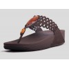 New Fitflop Bijoo Hollow Drill Brown Gem Yellow For Women