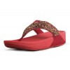 Fitflop Rock Chic S-diamond Red Thongs Sandals For Women