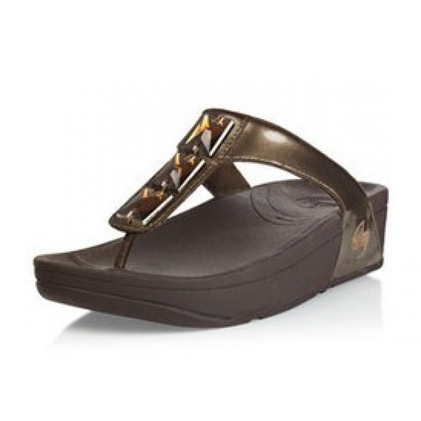Fitflop Pietra Brown Fitness Slipper For Women