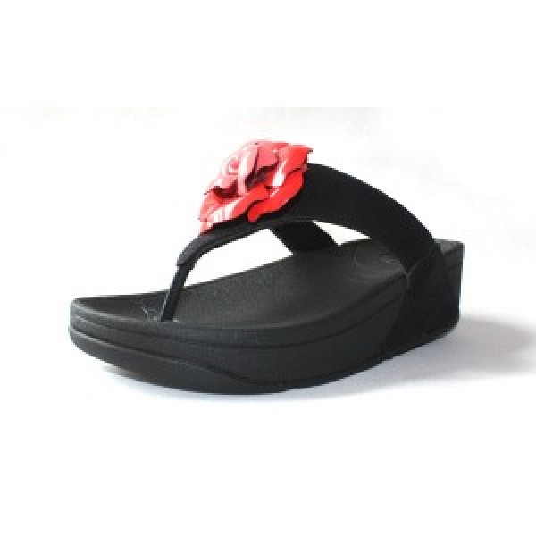 Fitflop Florent Red Black Fitness Sandal For Women