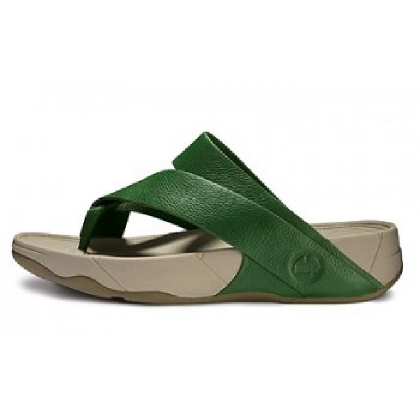 Fitflop Sling Tumble Leather Grass Green For Men